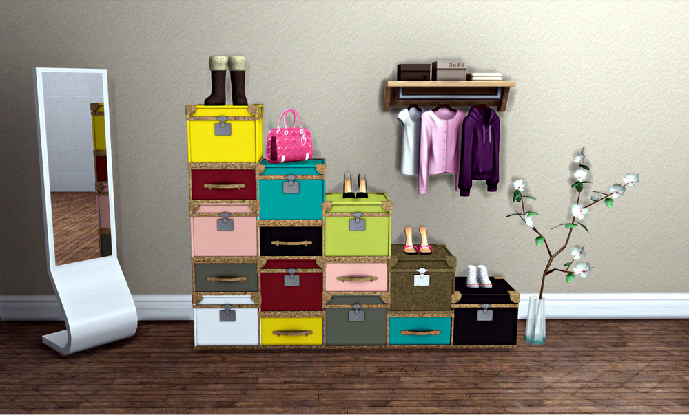 STACKABLE SUITCASE CHESTS by simsday SimsDay