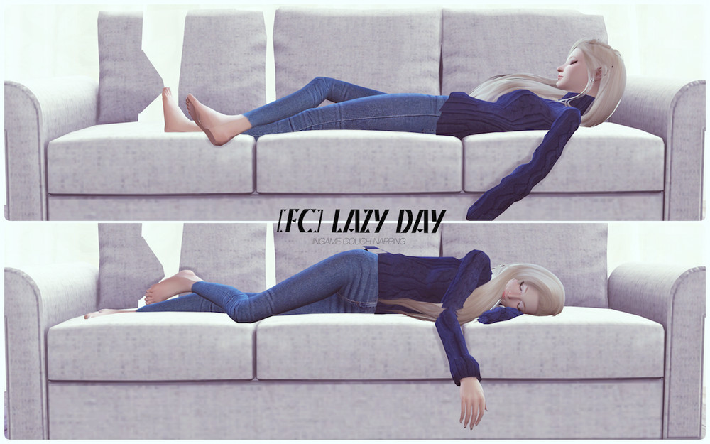 Lazy Day Couch Pose Set by Flowerchamber SimsDay